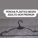 PERCHA DE PLÁSTICO NEGRO ADULTO 41CM PREMIUM